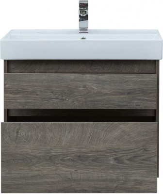 Тумба с раковиной Aquanet Nova Lite 75 дуб рошелье (2 ящика) напольная/подвесная (00245245)