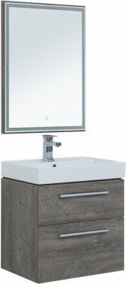 Мебель для ванной Aquanet Nova 60 дуб рошелье (2 ящика) напольная/подвесная (00246281)
