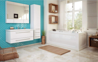 Ванна акриловая Marka One AELITA MG 165x75 прямоугольная 207 л белая (01ае1675)