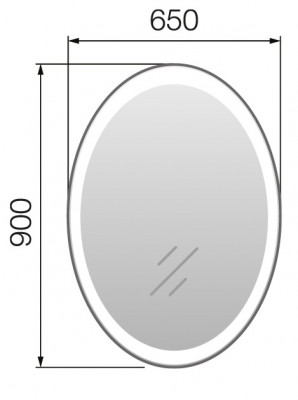 Зеркало подвесное для ванной Marka One Art 65 Light белый (У26290)