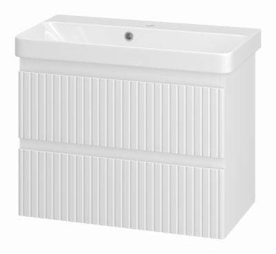 Тумба Brevita Victory 70 подвесная (белая) VIC-09070-0102Я (с раковиной)