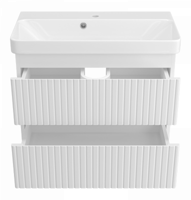 Тумба Brevita Victory 70 подвесная (белая) VIC-09070-0102Я (с раковиной)