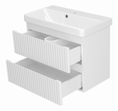 Тумба Brevita Victory 70 подвесная (белая) VIC-09070-0102Я (с раковиной)