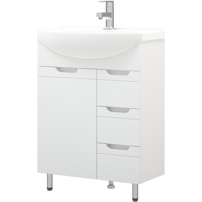 Тумба под раковину Corozo Лея 65 Z3 SD-00001509 белая напольная