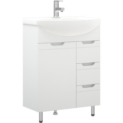 Тумба под раковину Corozo Лея 65 Z3 SD-00001509 белая напольная