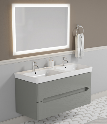 SanVit ФОРМА тумба с двумя раковинами 120 см