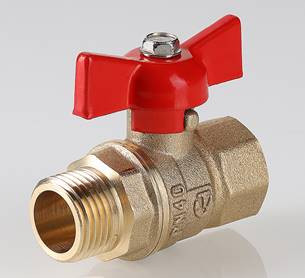 Кран шаровый VALTEC СТАНДАРТ, рукоятка бабочка 1/2, вн.-нар. (PN40) VT.123.N.04