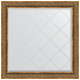 Зеркало настенное Evoform ExclusiveG 109х109 BY 4464 с гравировкой в багетной раме Вензель бронзовый 101 мм  (BY 4464)