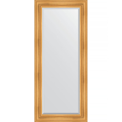 Зеркало настенное Evoform Exclusive 159х69 BY 3574 с фацетом в багетной раме Травленое золото 99 мм
