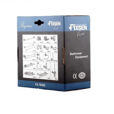 Fixsen BOGEMA FX-78506 стакан настенный, керамика с декором/хром