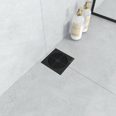 Душевой трап Boheme Smart Design 984-15-B с черной решеткой