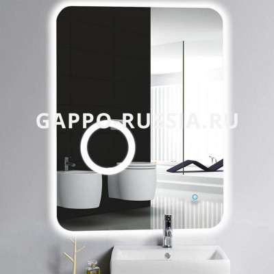 Зеркало с подсветкой Gappo настенное прямоугольное (G602) 60x80 см
