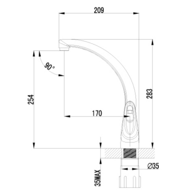 Lemark Luna LM4155C смеситель для кухни, хром