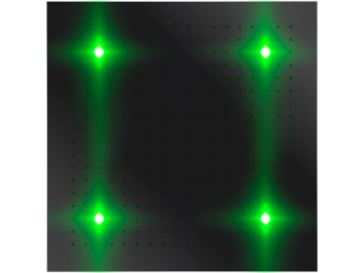 Otler Emerald ЕA52 квадратный душ с подсветкой, изумрудный, 52 х 52см