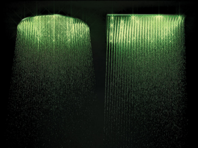 Otler Emerald ЕA52 квадратный душ с подсветкой, изумрудный, 52 х 52см