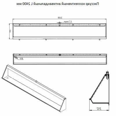 Писсуар коллективный желоб Тругор ПКА 2400 мм из нержавеющей стали, хром