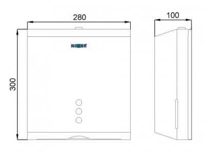Диспенсер для бумажных полотенец NOFER 04006.W, сталь/белый