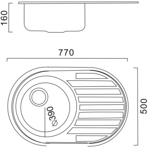 Кухонная мойка Haiba 77 HB5077-06 (нерж сталь) полированная