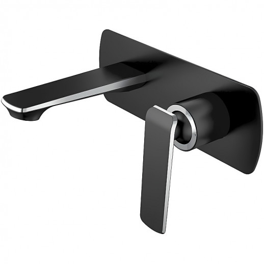 Встраиваемый смеситель для раковины Haiba HB80548-7 (латунь) черный, хром