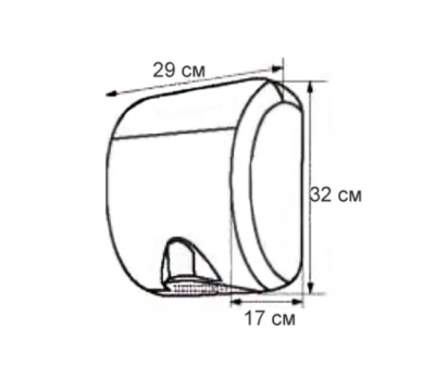 MERIDA EIB102 электросушилка для рук "TURBO JET", белая нержавеющая сталь