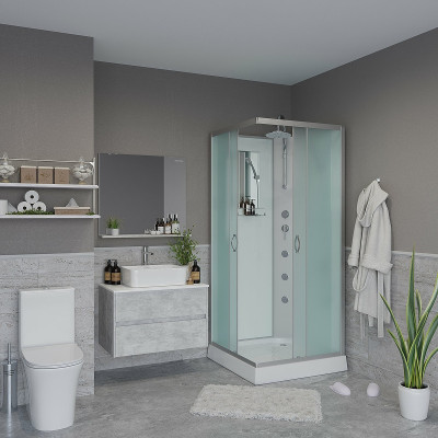 Душевая кабина Niagara Classic 90х90 NG-1101-14BKTG с гидромассажем квадратная