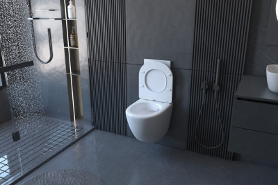 Унитаз ABBER Bequem AC1100 подвесной белый, безободковый