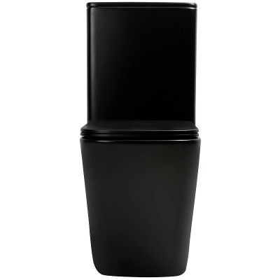 Унитаз напольный компакт Abber Rechteck AC1210TMB черный матовый с бачком микролифт