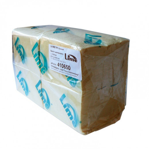 Lime Салфетки 1 сл 24х24 см 400 шт сервировочные