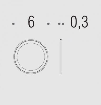 COLOMBO Hermitage В3300 декоративное кольцо 6 см, хром