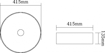 Раковина SantiLine SL-7021 накладная 41,5х41,5 см, под мрамор
