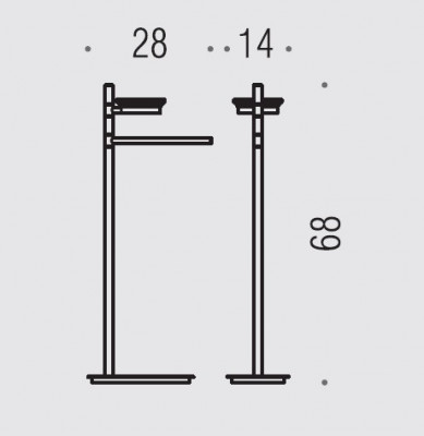 COLOMBO Square В9902 стойка напольная