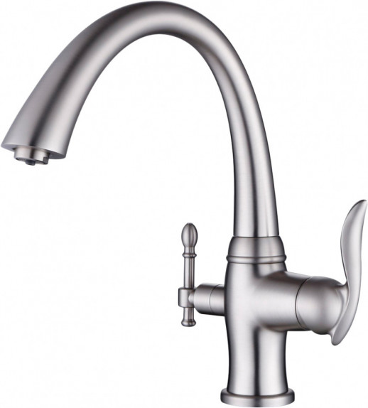 Смеситель для кухонной мойки ZORG Sanitary  (ZR 340 YF SATIN), рычажный, современный стиль