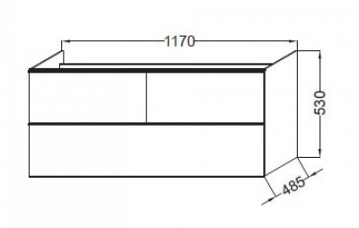 Тумба под раковину 115 см Jacob Delafon Odeon Up EB892-E10 Квебекский дуб