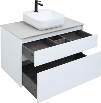 Тумба под раковину Aquanet Nova Lite 90 белый (2 ящика) подвесная (00242268)