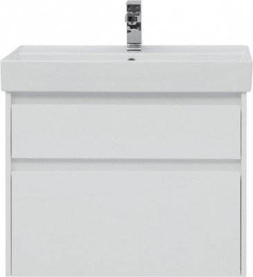 Тумба с раковиной Aquanet Nova Lite 75 белый (2 ящика) напольная/подвесная (00245244)