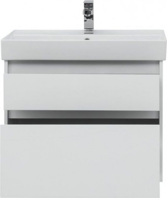 Тумба с раковиной Aquanet Nova Lite 75 белый (2 ящика) напольная/подвесная (00245244)
