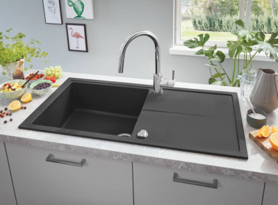 Мойка GROHE K400, 1000 x 500 мм, черный гранит (31641AP0)