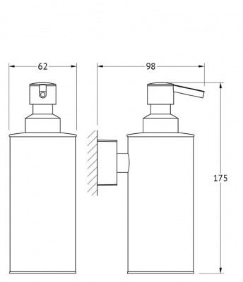 Дозатор жидкого мыла FBS Esperado ESP 011, хром
