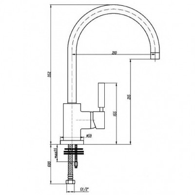 KorDi Black Line Edition KD 3305 - D7 Black/Chrome смеситель для кухни, черный матовый