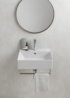 Раковина накладная GSI Kube X 50 9447111 белая прямоугольная