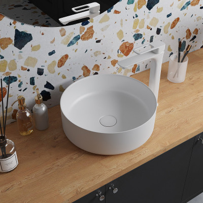 Раковина-чаша Iddis Ray 35.5 RAYWS03i27 белая глянцевая круглая