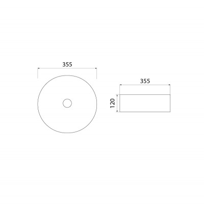 Раковина-чаша Iddis Ray 35.5 RAYWS03i27 белая глянцевая круглая
