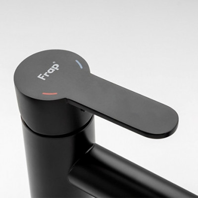 Смеситель Frap для раковины однорычажный стационарный черный (F10801-62)