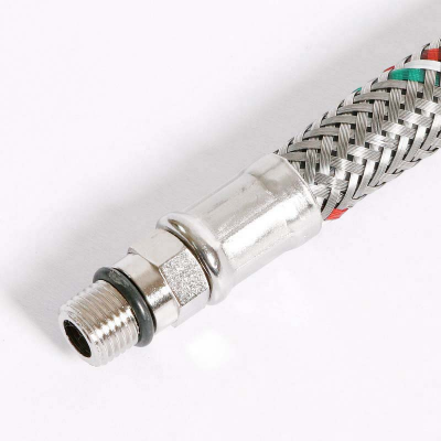 Гибкая подводка для смесителя UNI-FITT М10х1 - 1/2" 80 см оплетка из нержавеющей стали (502S2808)