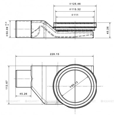 Душевой лоток Pestan Betto Line 750 13702511 Хром ABS-пластик
