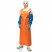 Фартук HACCPER 200115 Evatex DUO (двусторонний) 1500*830, 100мкм, оранжевый | черный