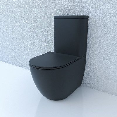 Унитаз напольный компакт Esbano Fortex-N ESUNFORTBM черный матовый с бачком микролифт