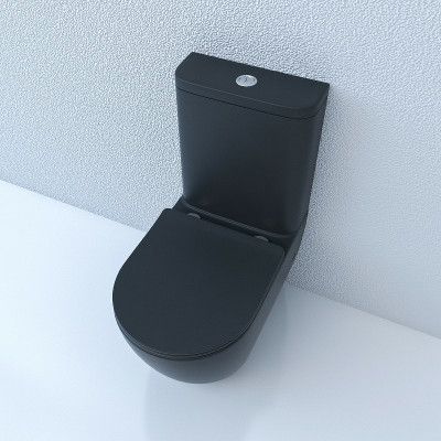 Унитаз напольный компакт Esbano Fortex-N ESUNFORTBM черный матовый с бачком микролифт