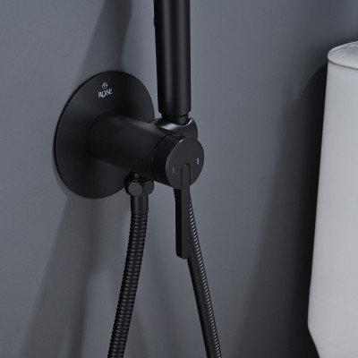 Гигиенический душ со смесителем Rose R235H, черный