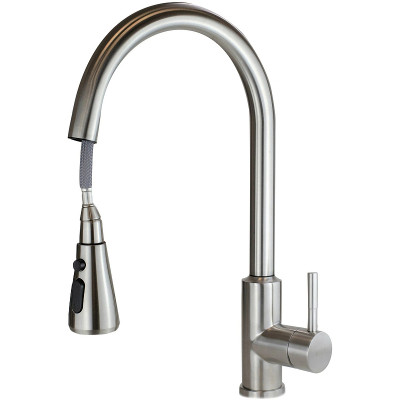 Кухонный смеситель ESKO TSS 519 сатин с выдвижным изливом